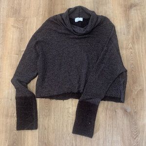 Tribe Kelley Brown Cropped Sweater
